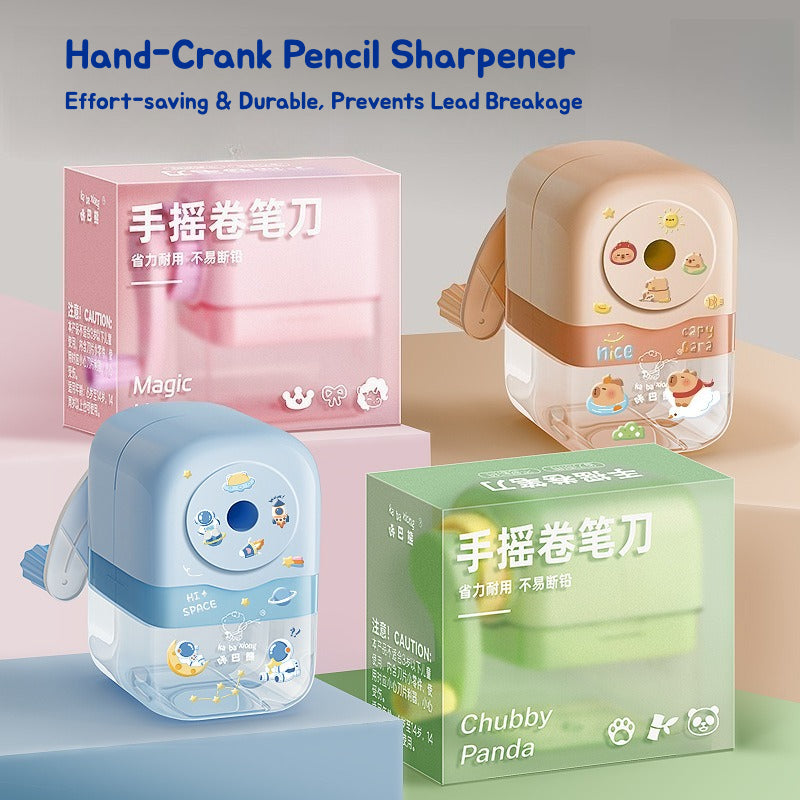 Hand-Crank Pencil Sharpener – Cute Cartoon Series