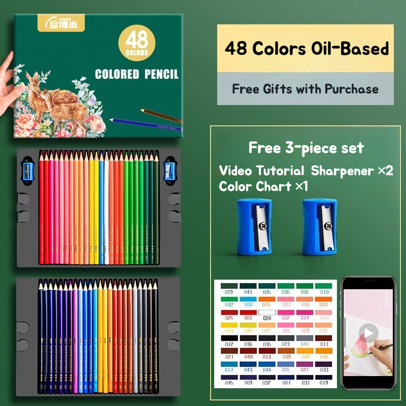 Oil-Based Colored Pencils – Bright & Smooth Coloring Experience