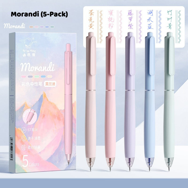 Morandi Press Pen – Pastel Neutral Colors for Notes & Journaling