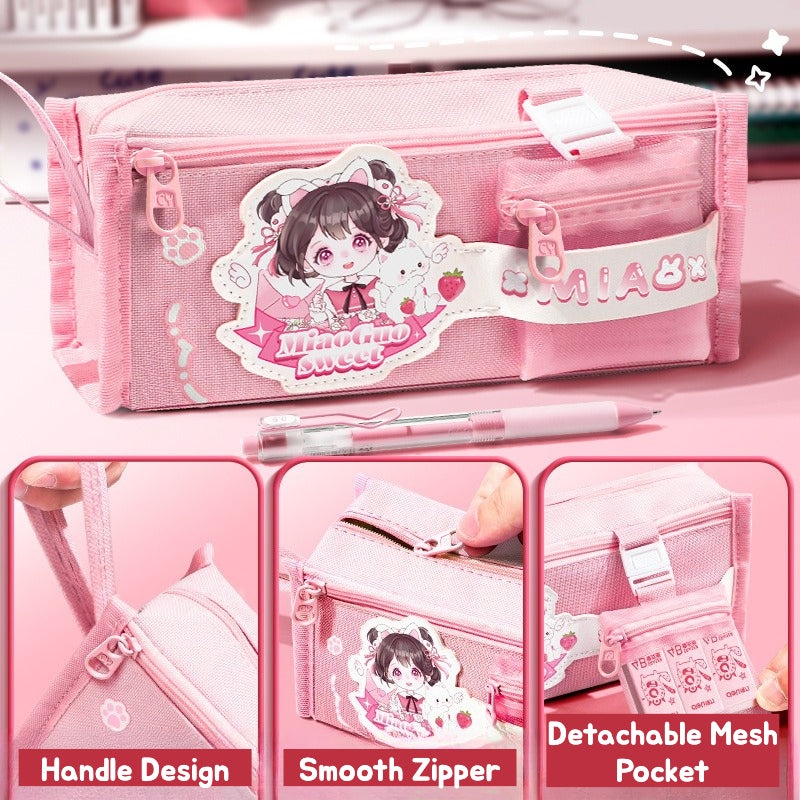 Cute Large Capacity Cartoon Pencil Case – Multiple Styles