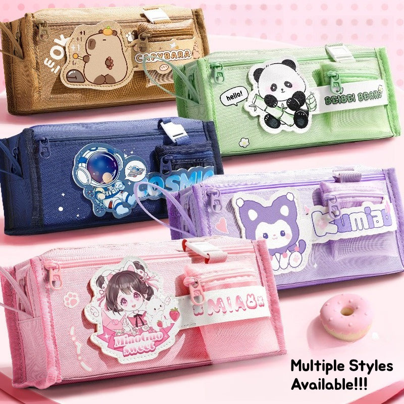 Cute Large Capacity Cartoon Pencil Case – Multiple Styles