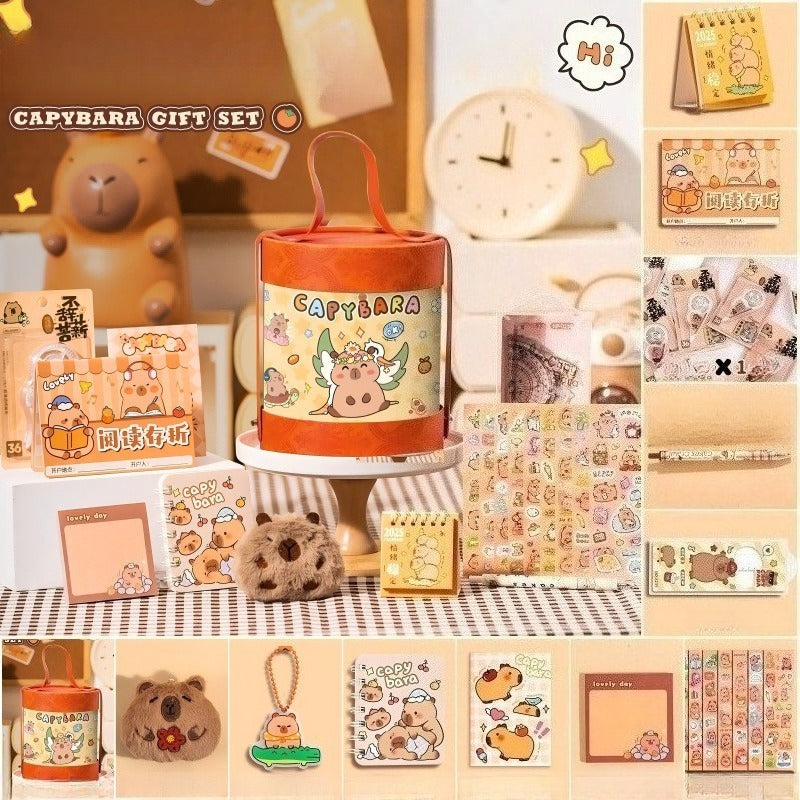 Kapibara Hug Bucket Stationery Set Gift Pack Day Gift