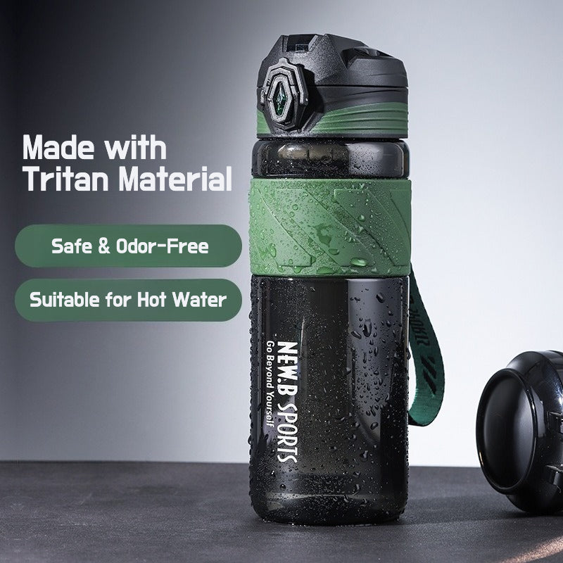 Sports Water Bottle – Large Capacity Tritan Gym Bottle with Straw