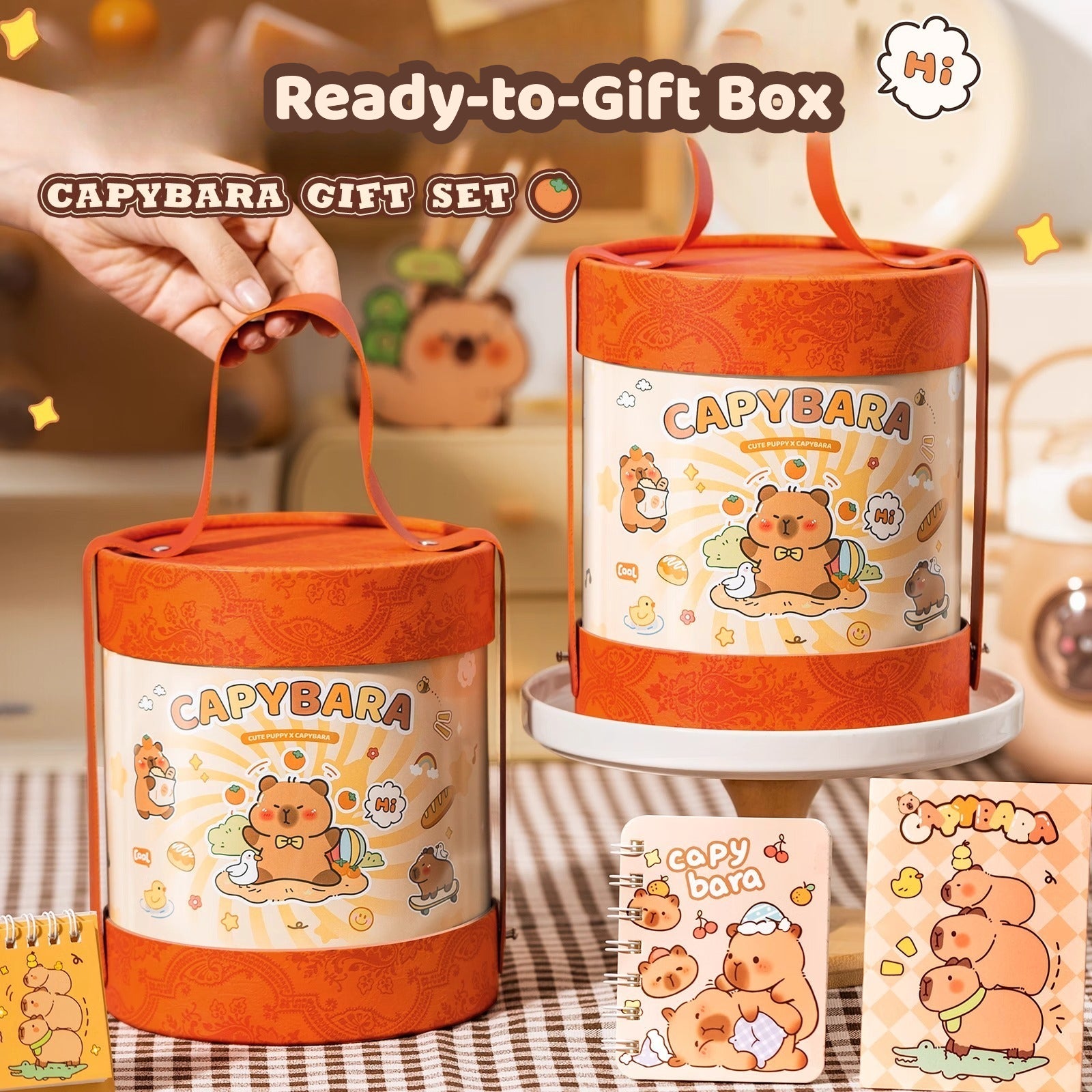 Kapibara Hug Bucket Stationery Set Gift Pack Day Gift