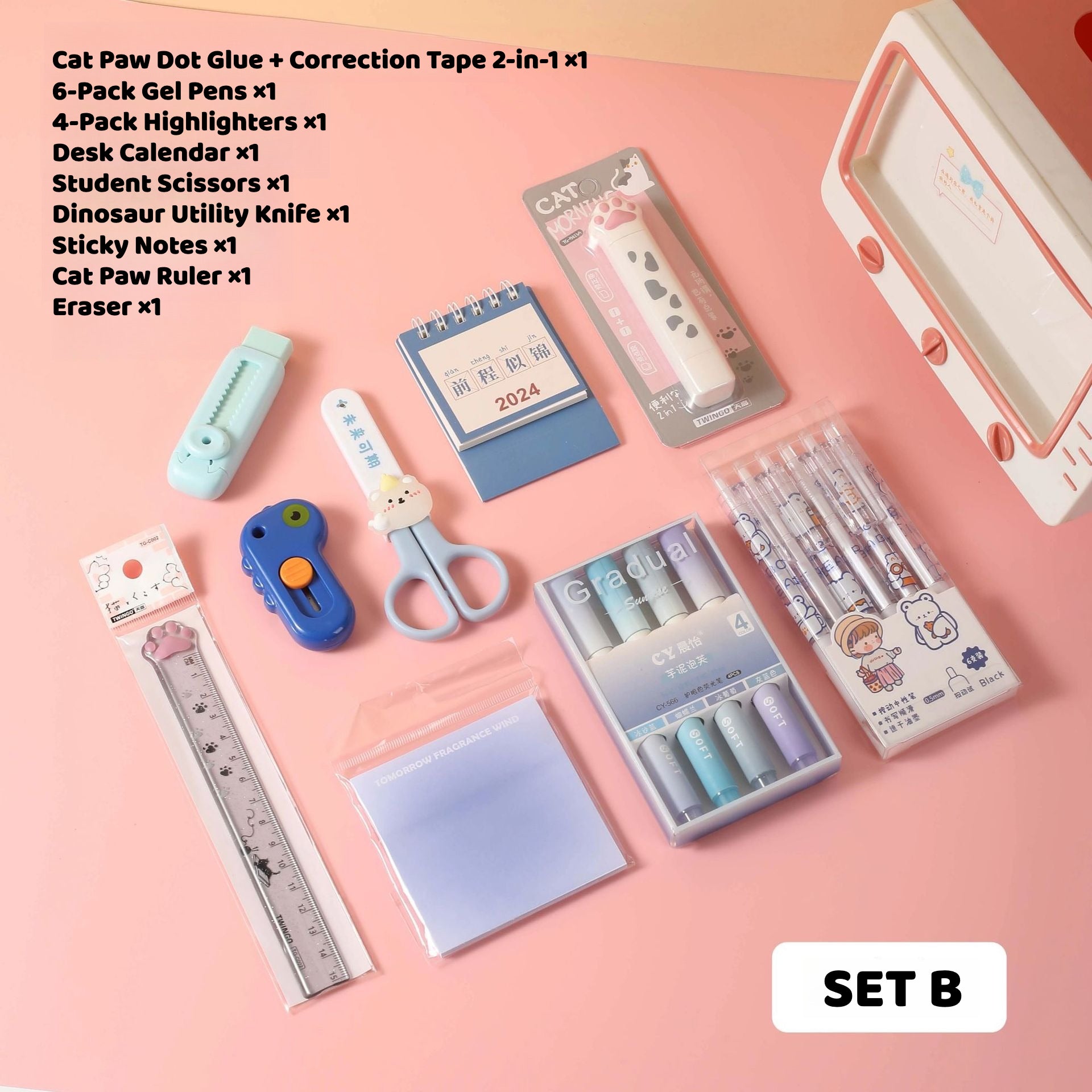 Wholesale Stationery Set – School Gift Box, Study Supplies