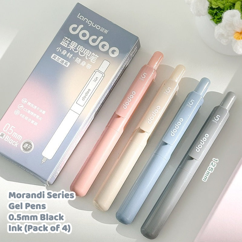 BlueFruit Gel Pen Set – Pastel, 0.5mm, 4 Pack