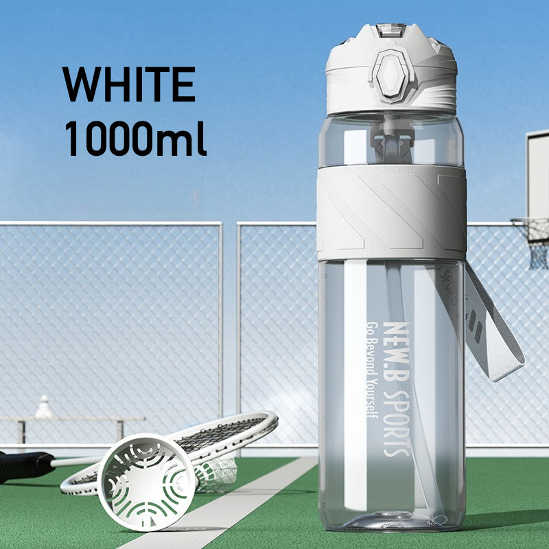 Sports Water Bottle – Large Capacity Tritan Gym Bottle with Straw