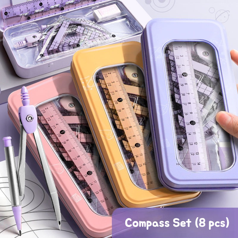Anti-Myopia Geometry Compass Set – 8 Pieces