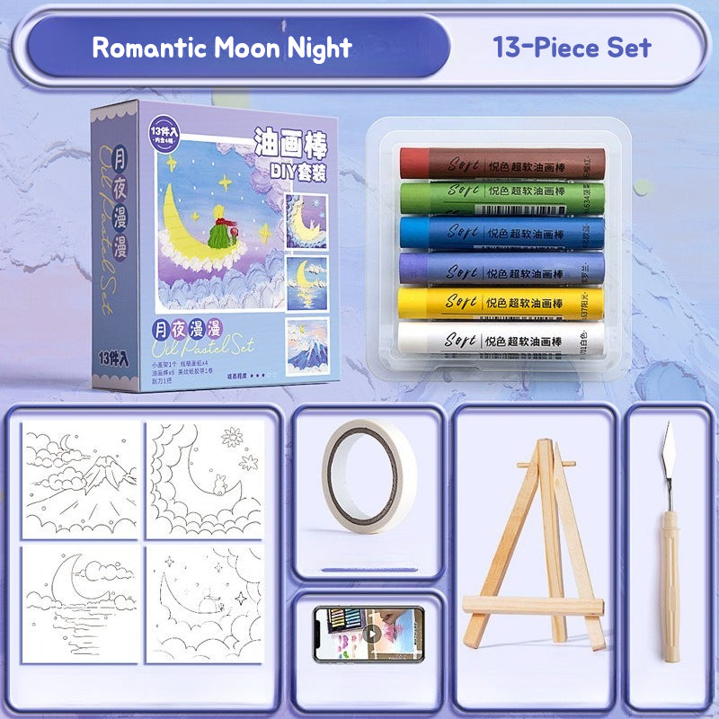 DIY Oil Pastel Painting Kit (13-piece set)