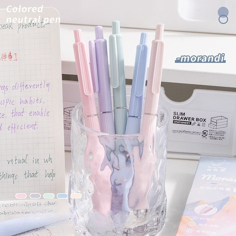 Morandi Press Pen – Pastel Neutral Colors for Notes & Journaling