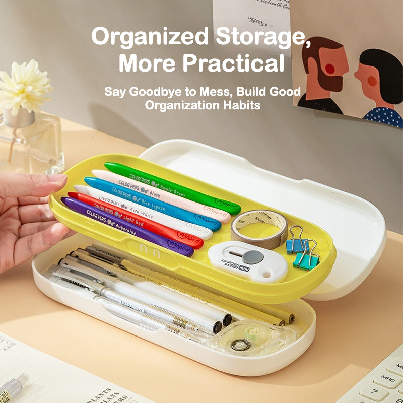 Robot Double-Layer Pencil Case – Cute & Practical Storage