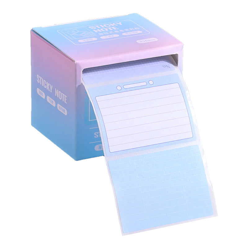 Gradient Pull-out Roll Sticky Notes | 256 Sheets Fully Adhesive