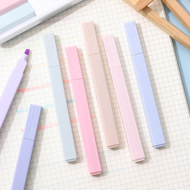 Pastel Morandi Highlighters – 6 Color Set