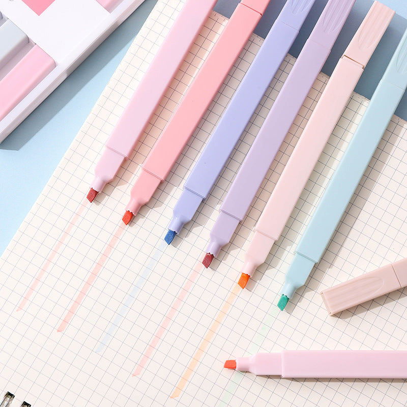 Pastel Morandi Highlighters – 6 Color Set