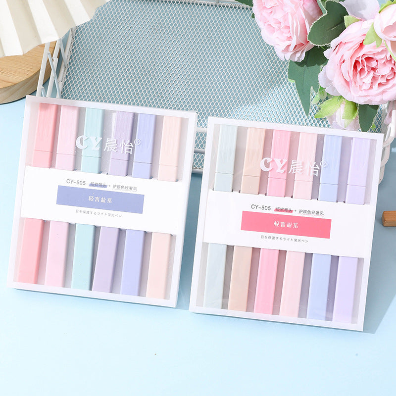 Pastel Morandi Highlighters – 6 Color Set