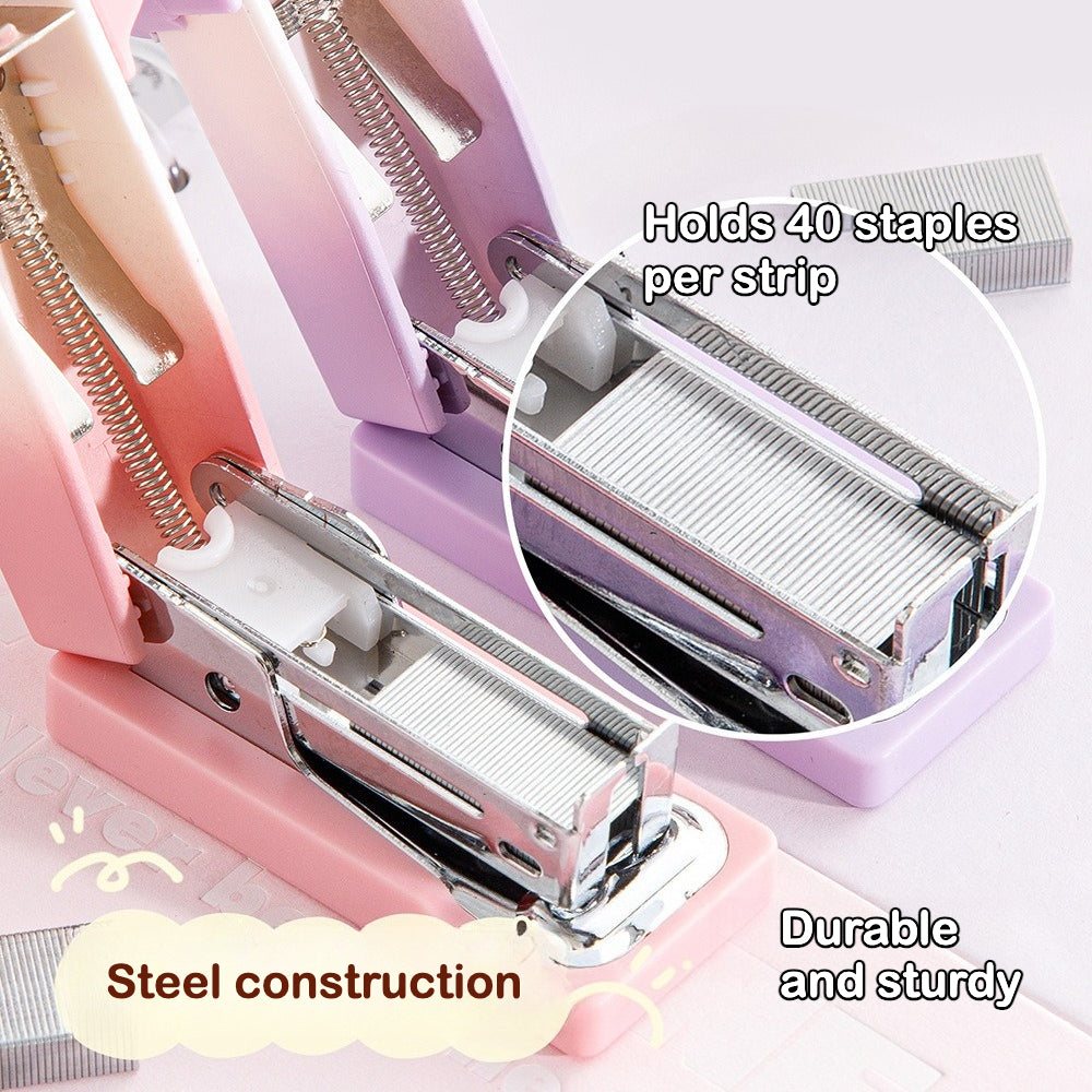 Cute Gradient Cat Paw Mini Stapler