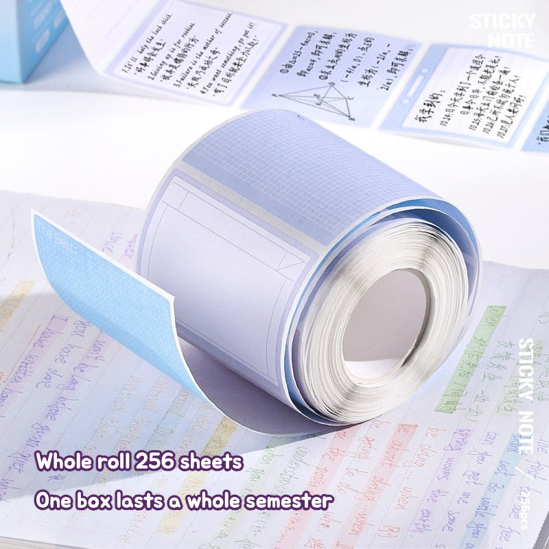 Gradient Pull-out Roll Sticky Notes | 256 Sheets Fully Adhesive