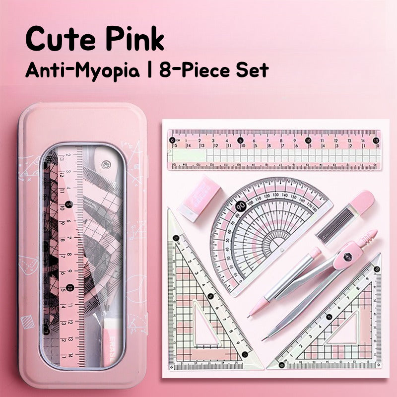 Anti-Myopia Geometry Compass Set – 8 Pieces