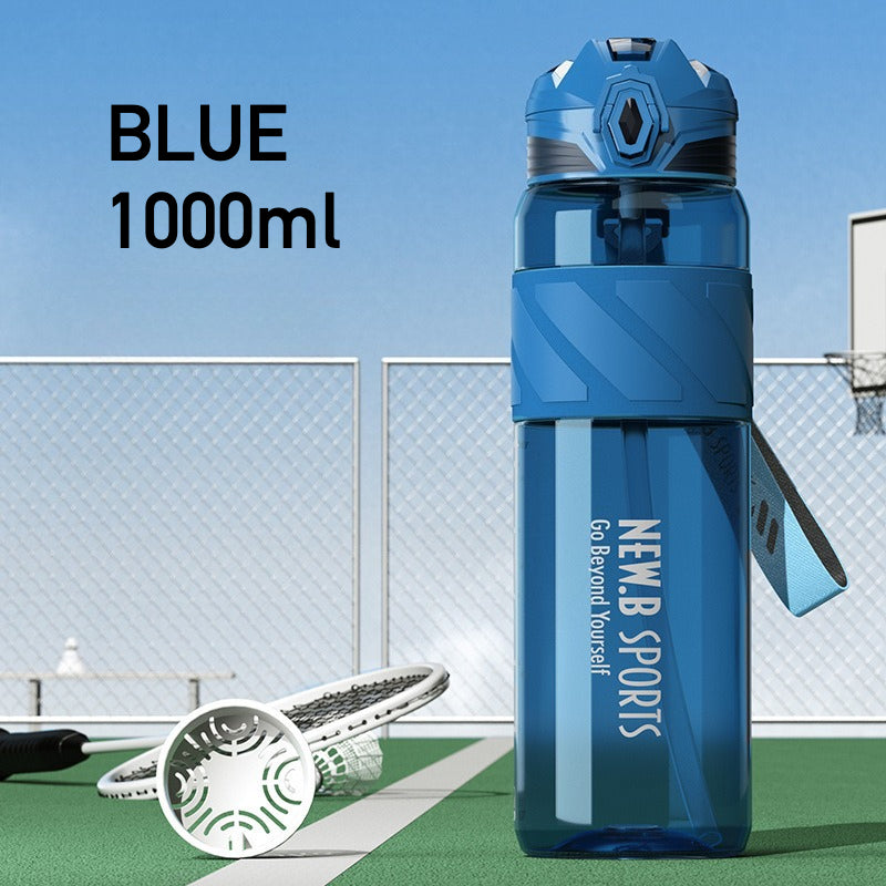 Sports Water Bottle – Large Capacity Tritan Gym Bottle with Straw