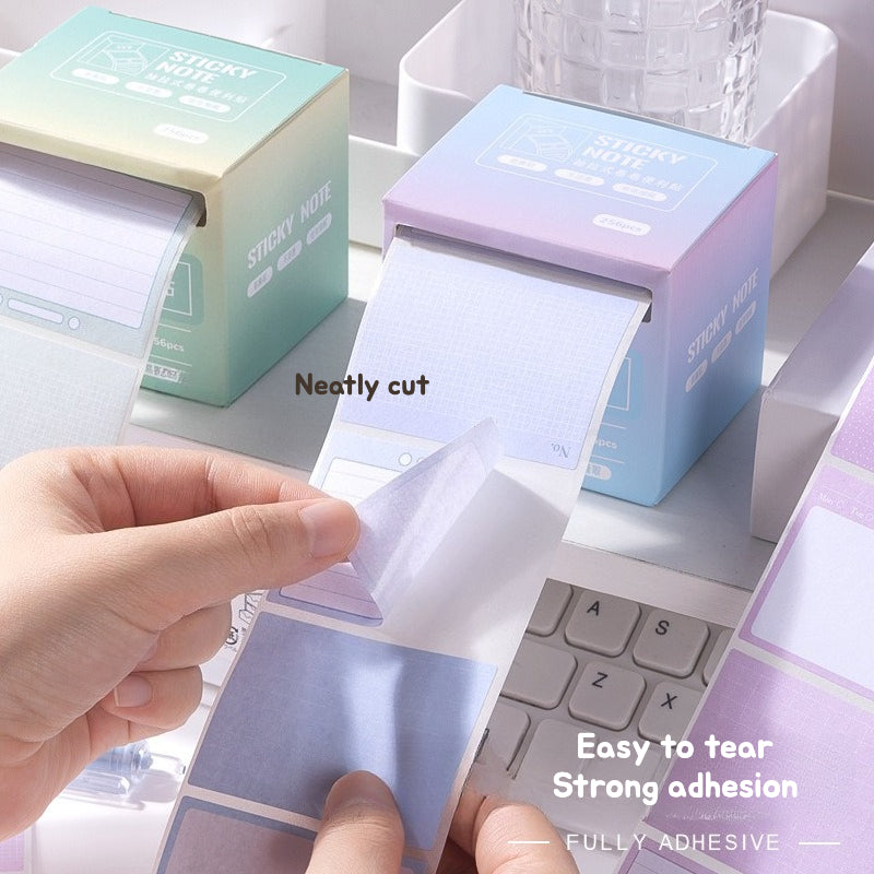 Gradient Pull-out Roll Sticky Notes | 256 Sheets Fully Adhesive