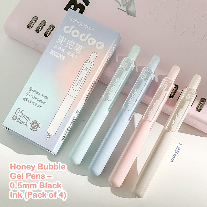 BlueFruit Gel Pen Set – Pastel, 0.5mm, 4 Pack