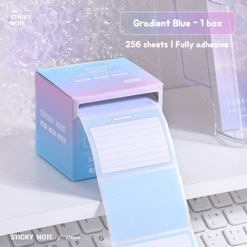 Gradient Pull-out Roll Sticky Notes | 256 Sheets Fully Adhesive