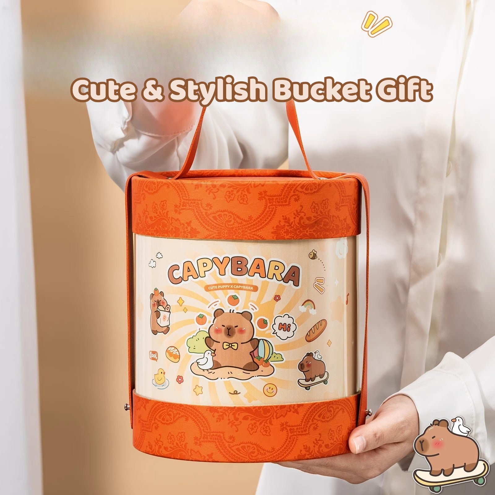 Kapibara Hug Bucket Stationery Set Gift Pack Day Gift