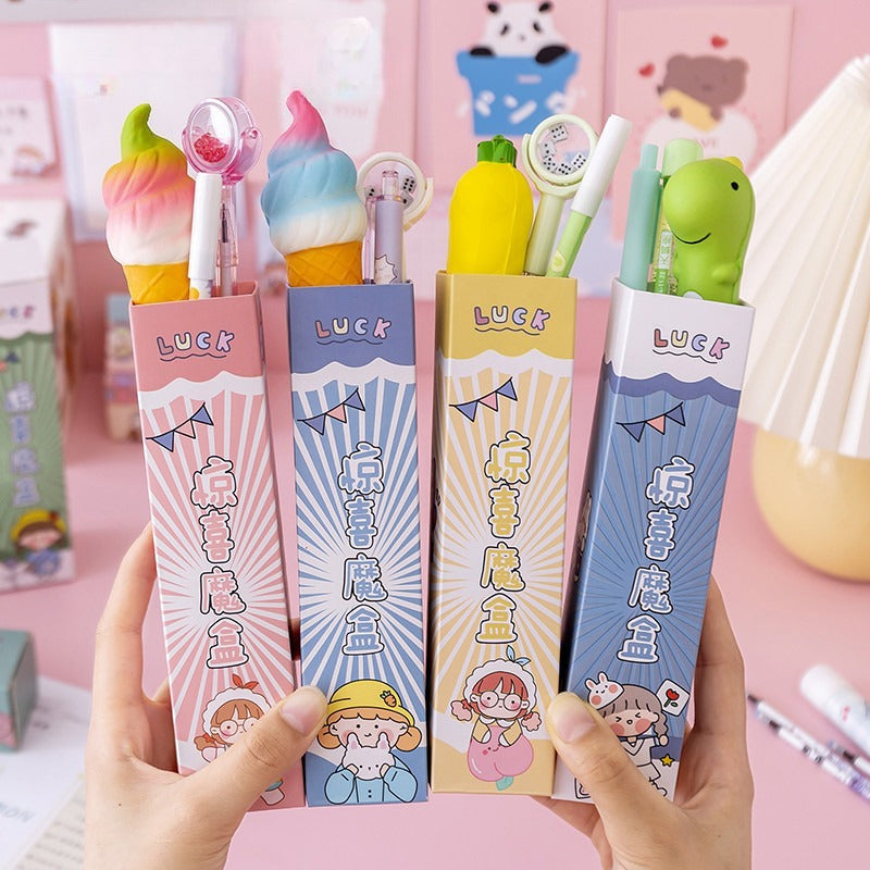 Creative cute blind box pen press gel pen student gifts learning stationery