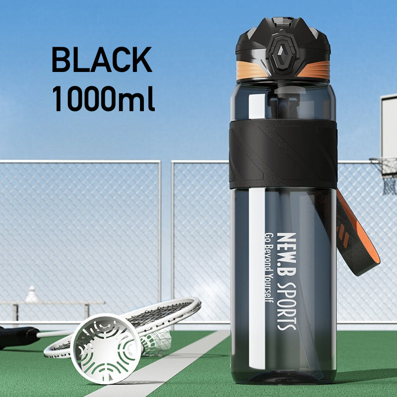 Sports Water Bottle – Large Capacity Tritan Gym Bottle with Straw